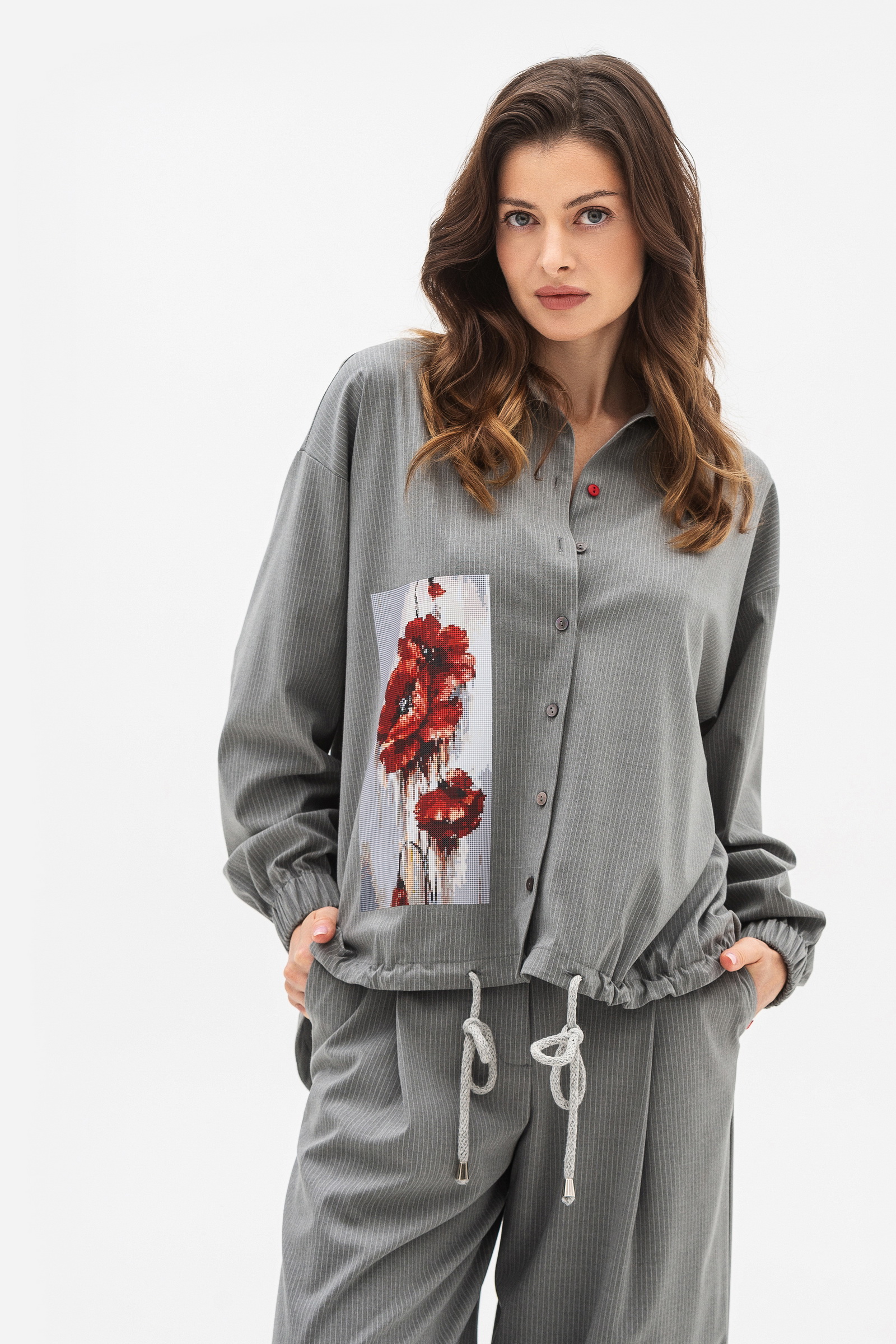 Сорочка Lesia Октара 54 Сірий (15288000054)