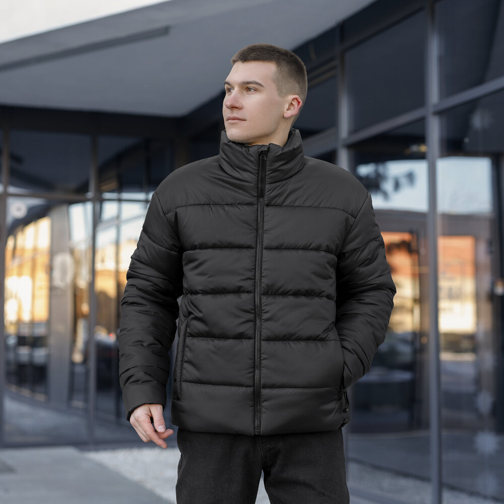 Чоловіча зимова куртка Pobedov Bubble Gum 335881 XL Чорний (00000005851)