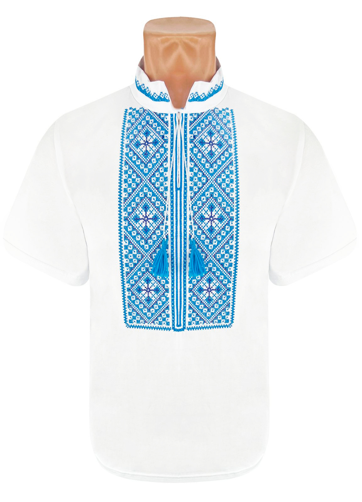 Вишиванка чоловіча Модельер 31137 54 Біло-синій (17111)