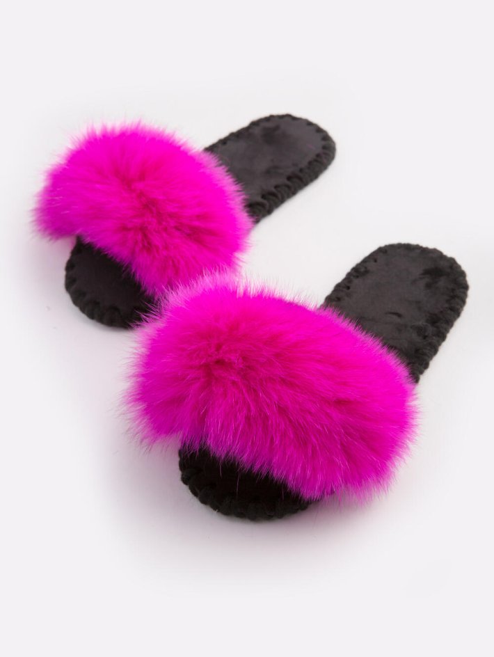 Домашні капці Family Story Пухнастики Фуксія 34-35 (p03-06k-35e)