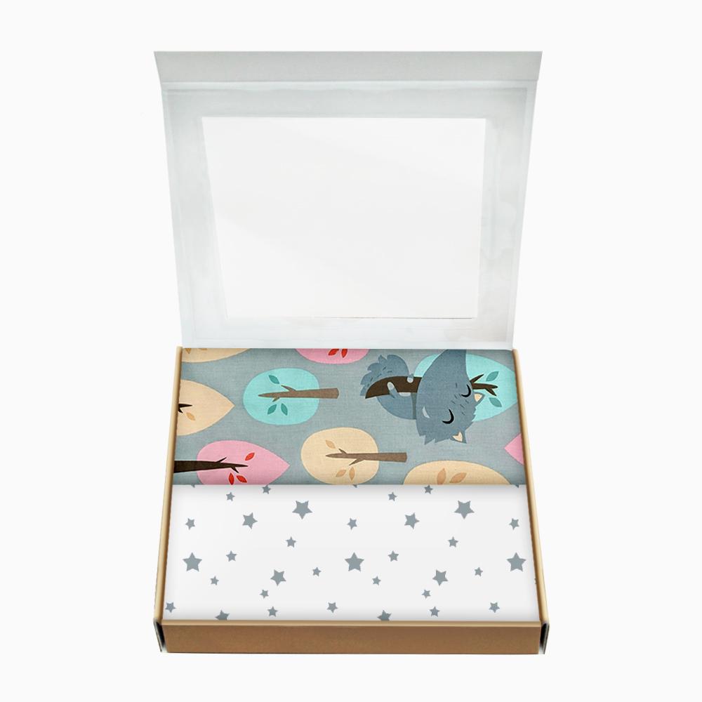 Набір пелюшок COSAS R&G MOON WOLF Бязь 80х100 см 2 шт Сірий