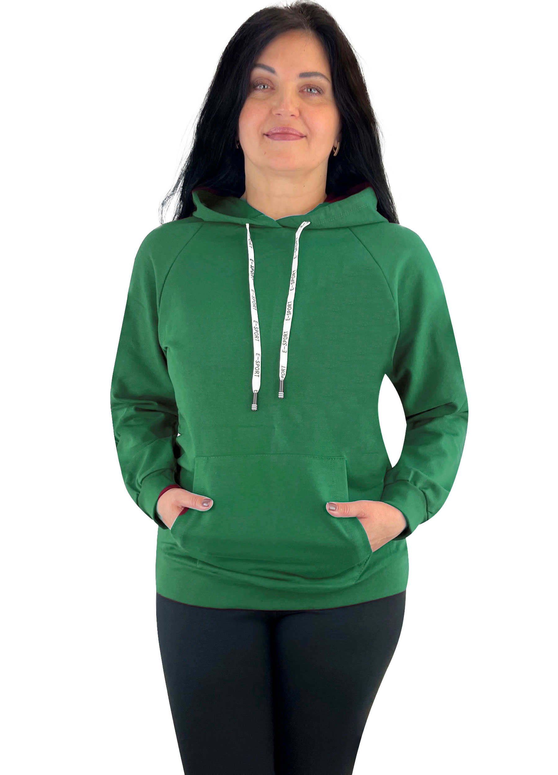 Худі жіночий Модельер 25621 60-62 Зелений (14693)