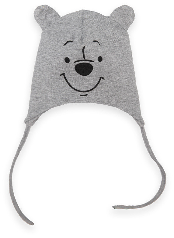 Шапка для хлопчика на зав'язках Gabbi GSK-M-23-6/1 Сірий 42-44 (13548)