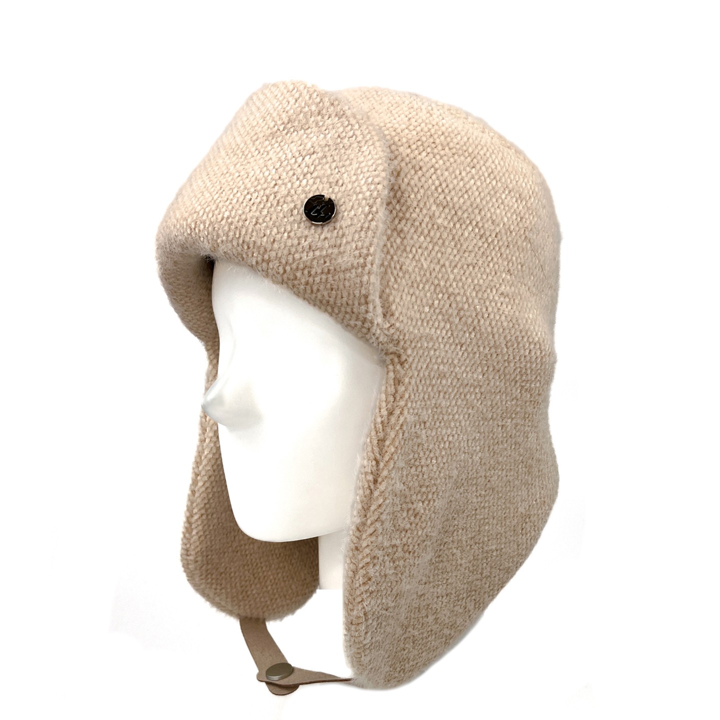 Шапка вушанка жіноча LuckyLOOK Шеру 674-196 One Size Бежевий (2933534674196)