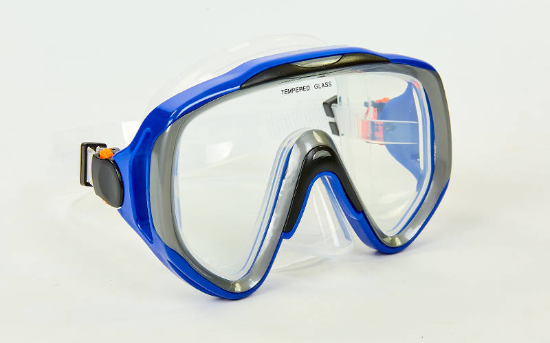 Маска для плавання No Brand M167-SIL Синьо-сірий