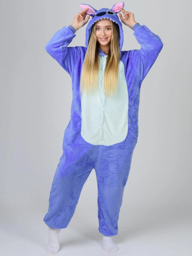 Піжама кігурумі Jamboo Стіч Синьо-блакитний XL (J400003)
