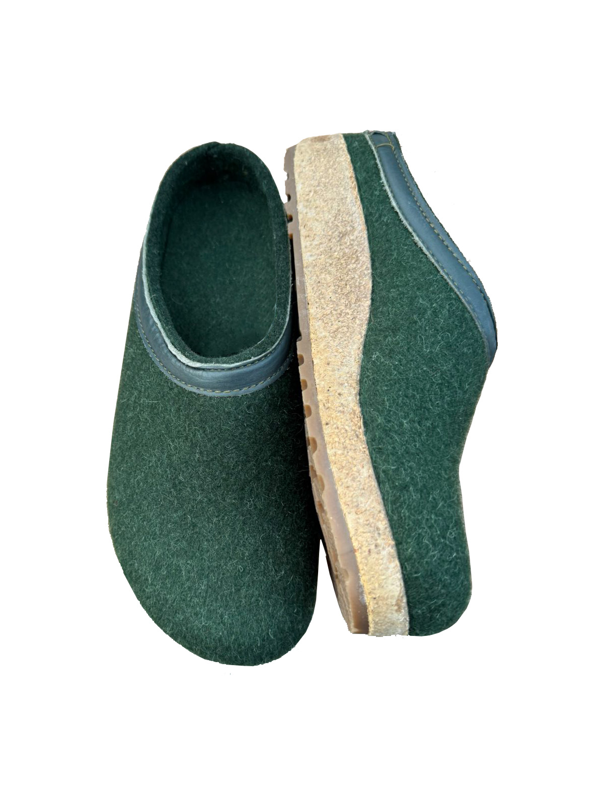 Тапки з натурального войлоку Haflinger 39 Зелений (600902-39)