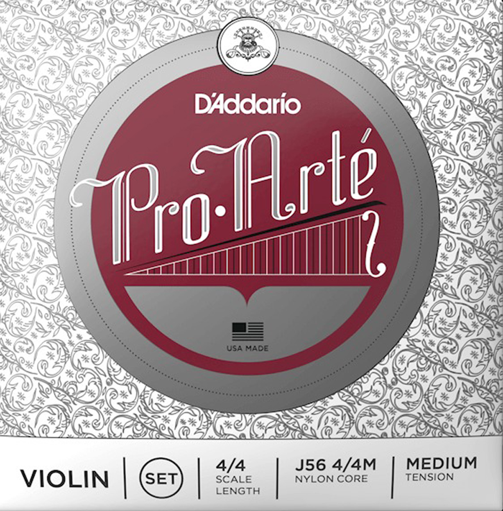 Струни для скрипки D'Addario J56 4/4M Pro-Arte Violin Strings Medium Tension