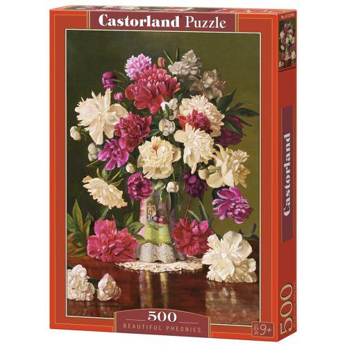 Пазли Castorland Гарні півонії 500 елементів 47х33 см Різнокольоровий В-53780