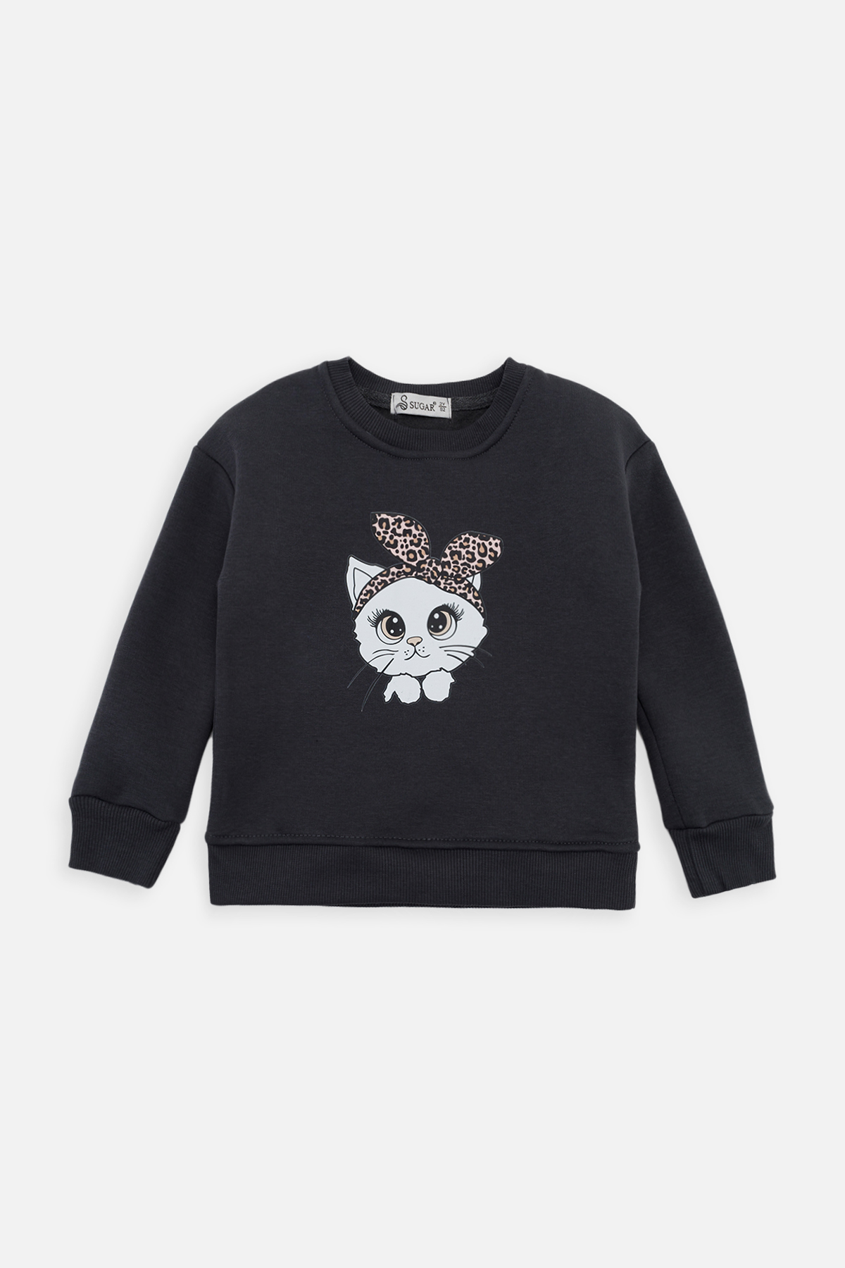 Світшот для дівчинки Sugar 92 см Графітовий ЦБ-00261389