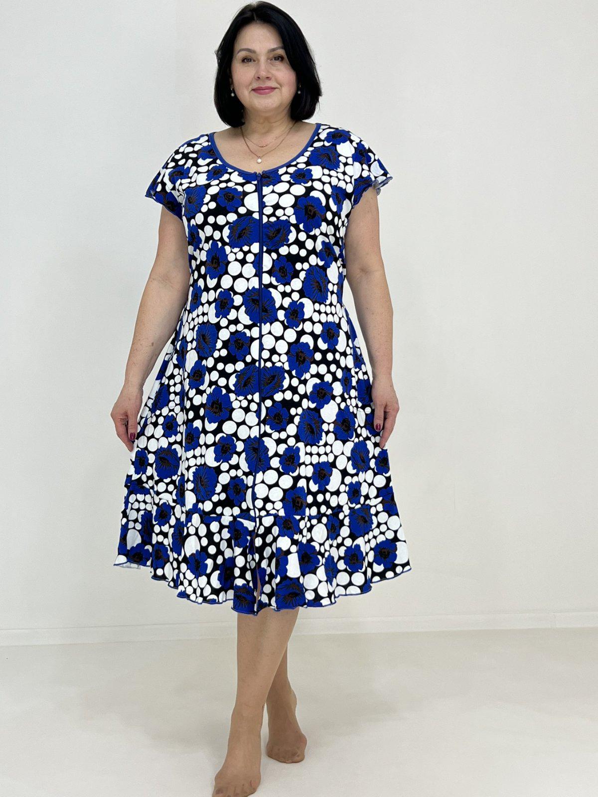 Халат жіночий Triko Маки 48-50 Різнокольоровий (89792919-1)