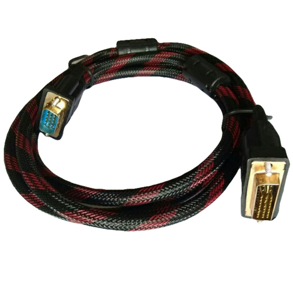 Кабель VGA-DVI-I 1.5 метра з феритами позолочений посилений (hub_np2_1285)