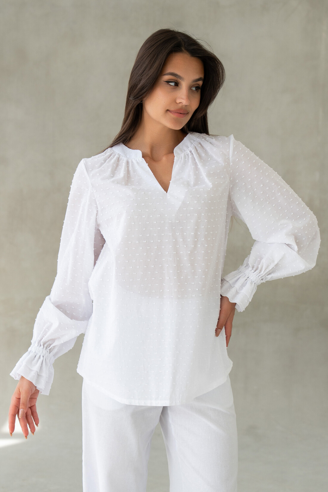 Блуза RiMari Айріс-прошва БЛ 0125 54 Білий (21946)