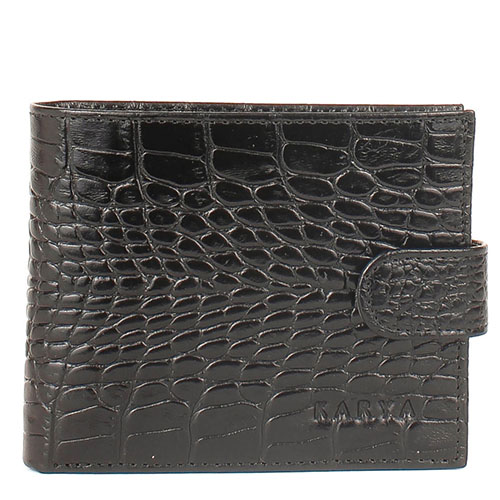 Портмоне чоловіче шкіряне Karya 0982-53 11,5х1х9,5 см Чорний (hub_pg7uym_80295)