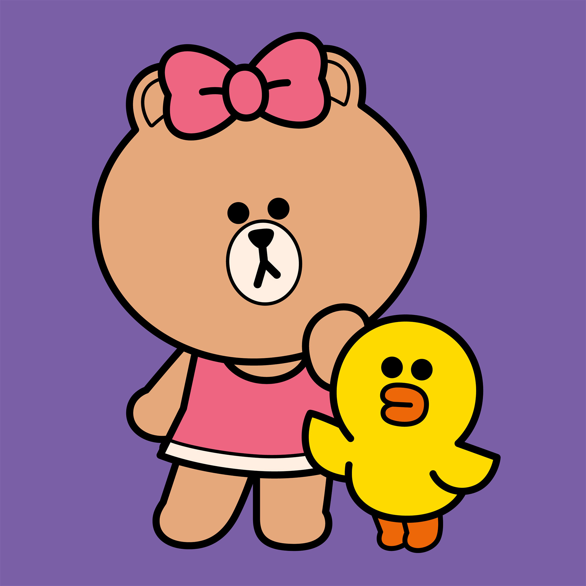 Картина за номерами Santi Лайн Френдс Чоко та Саллі 25х25 см Різнокольоровий (955018)