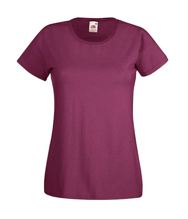 Футболка Fruit of the loom Ringspun Premium T Lady-Fit 2XL Бордовий (61-424-0)