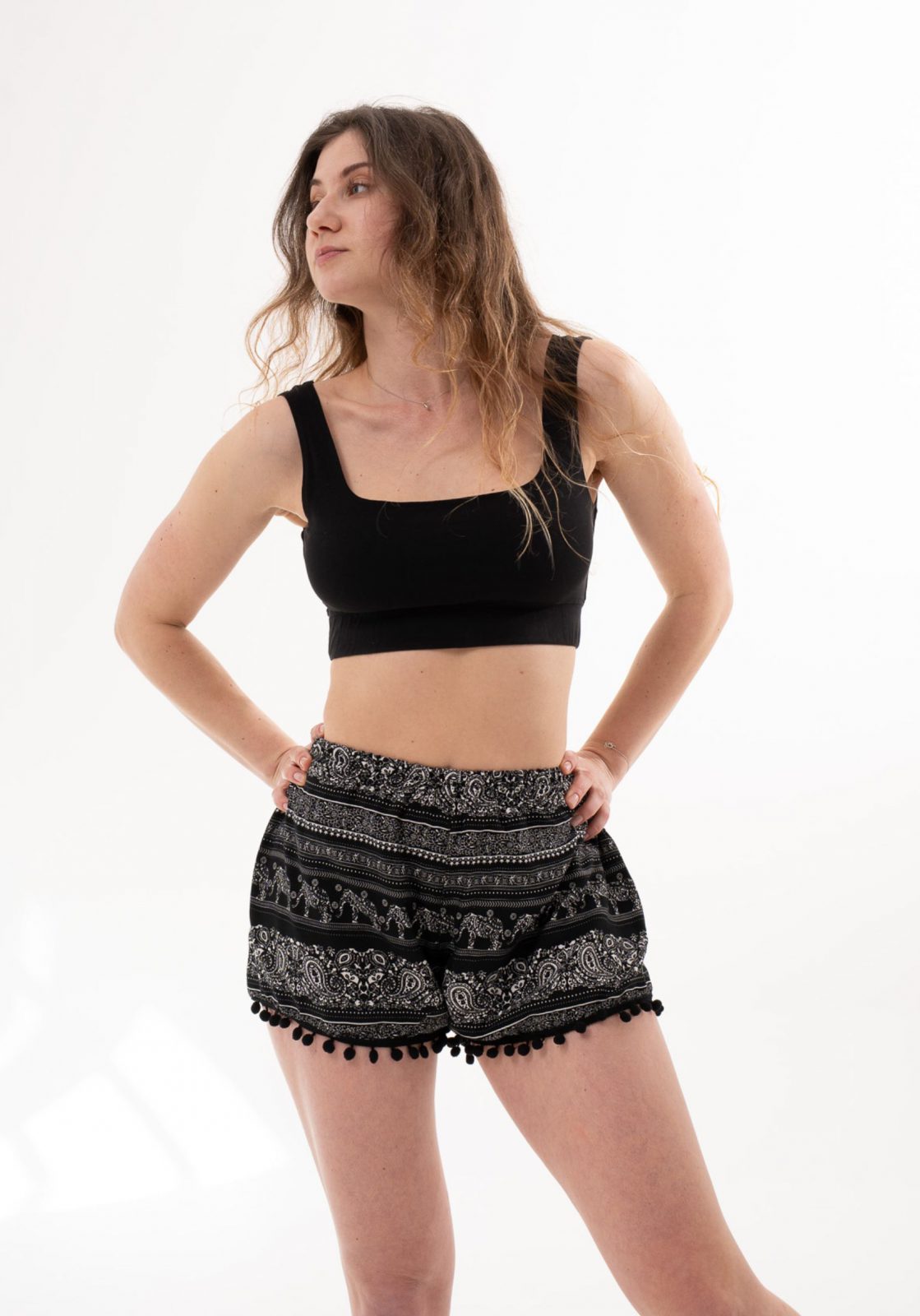 Жіночі шорти RAO WEAR Elephant XXS-XS Чорно-сірий