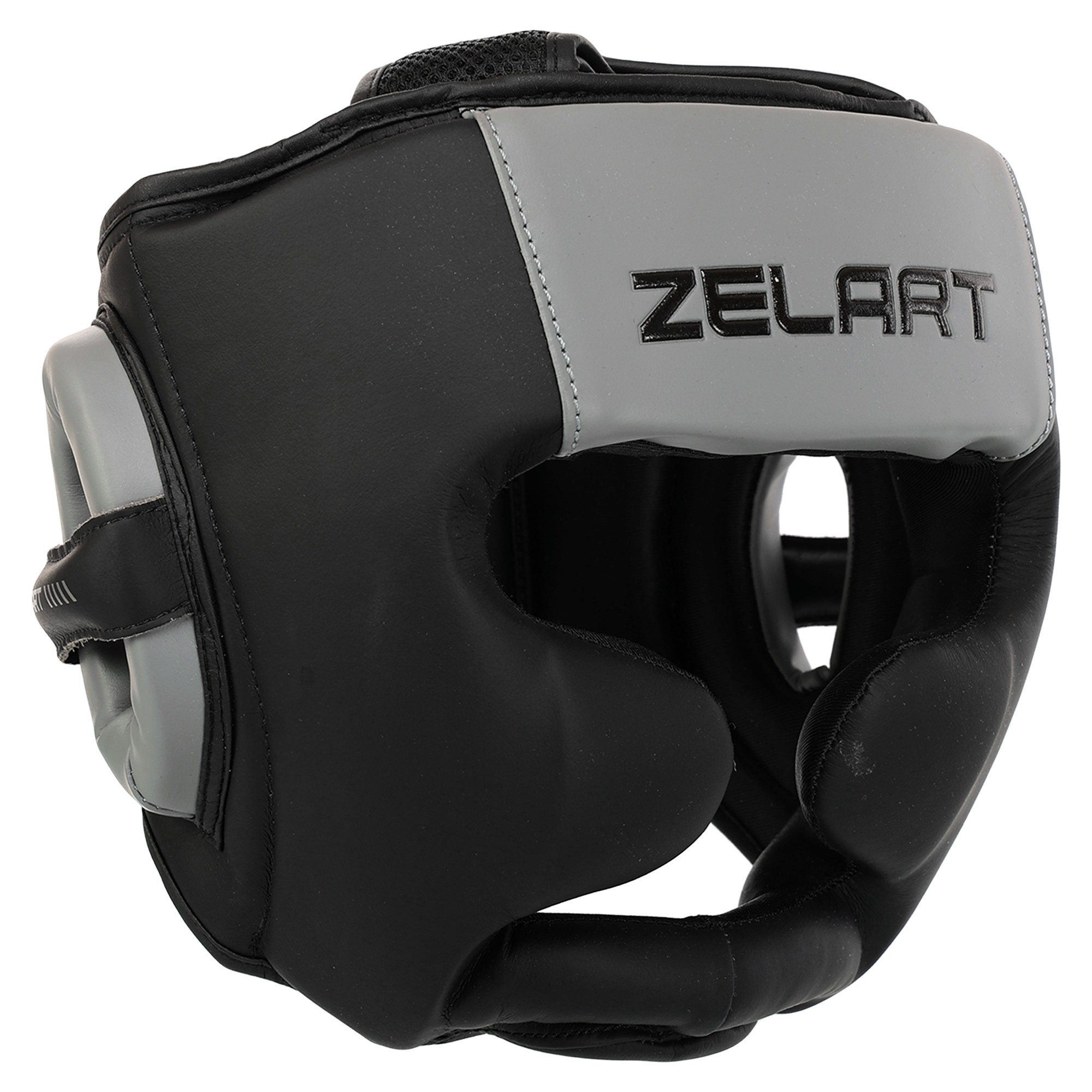 Шолом боксерський Zelart BO-3870 L Чорно-сірий