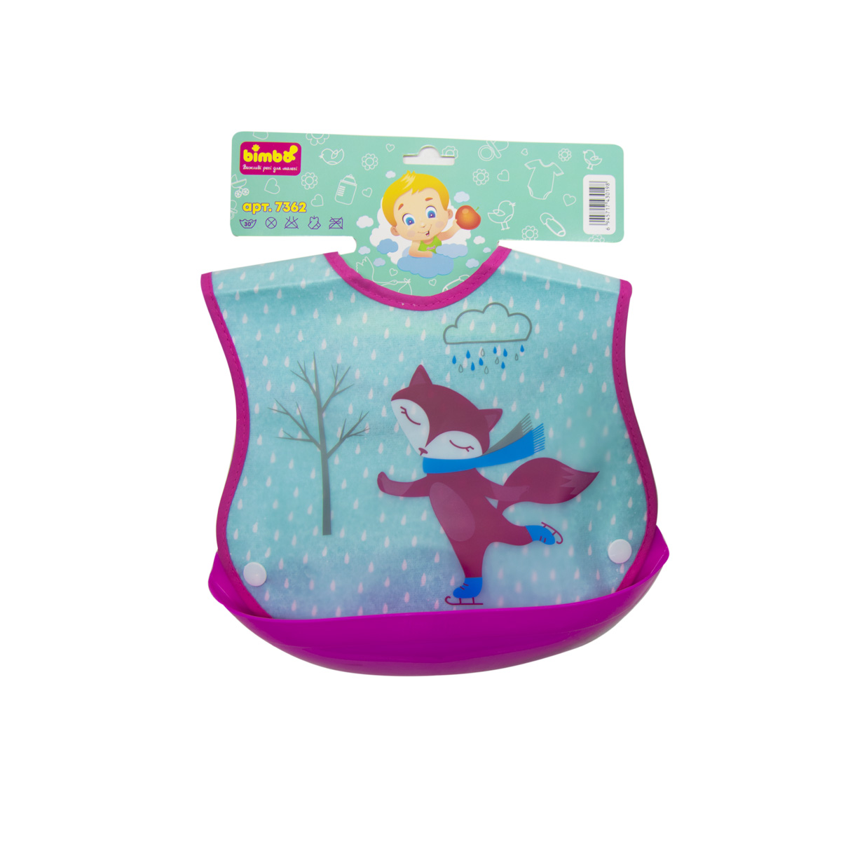 Слюнявчик з кишенею Bimbo Лисичка (7362)