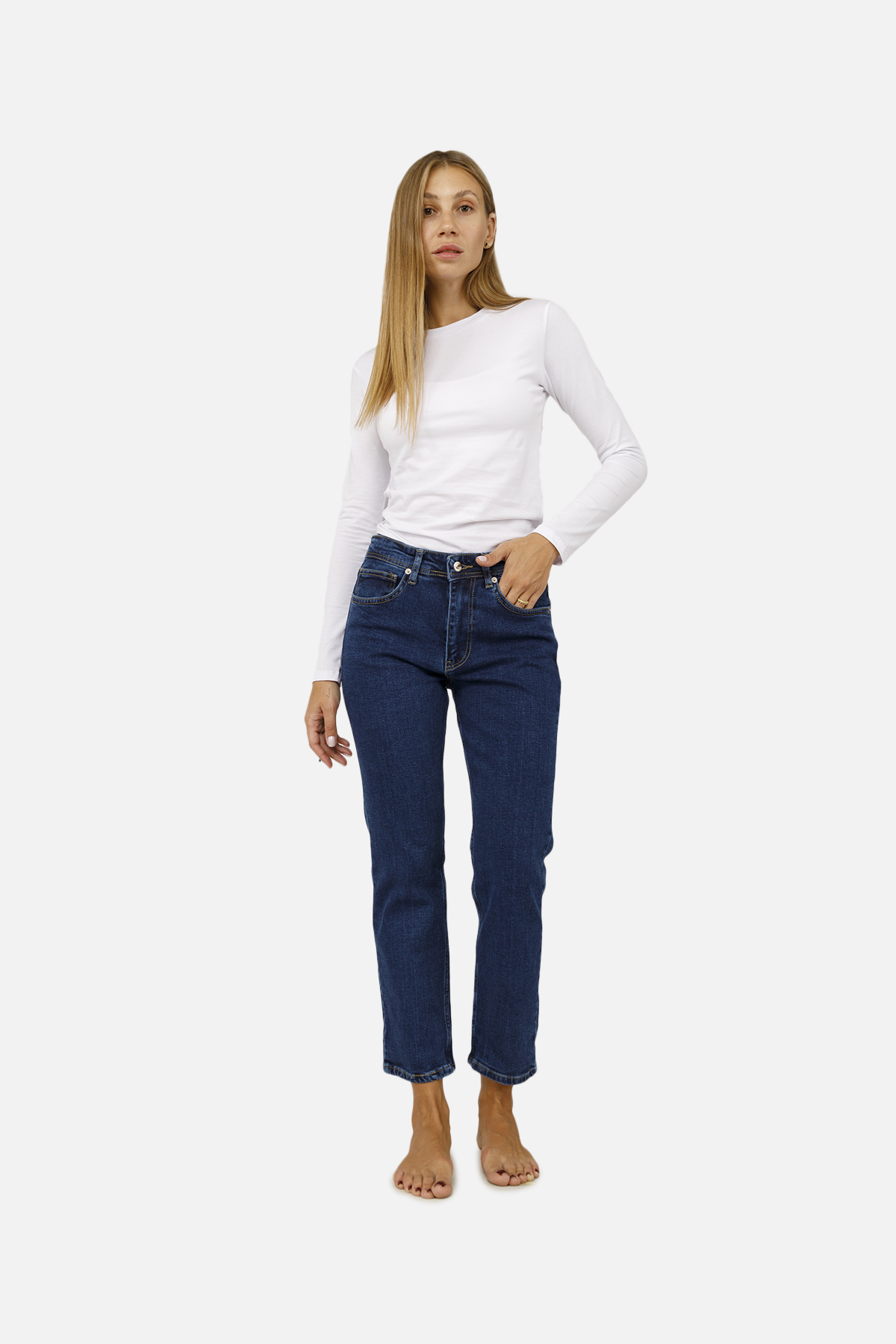 Жіночі Джинси Yuki slim 38 Темно-синій ЦБ-00257334