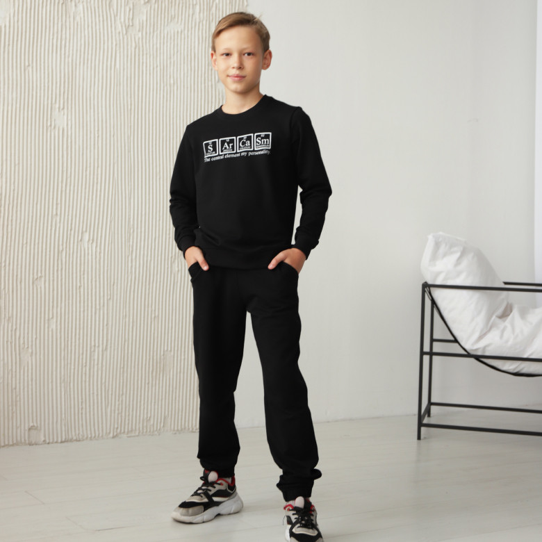 Костюм для хлопчика GBI Сарказм Teens Чорний 152 (13764)