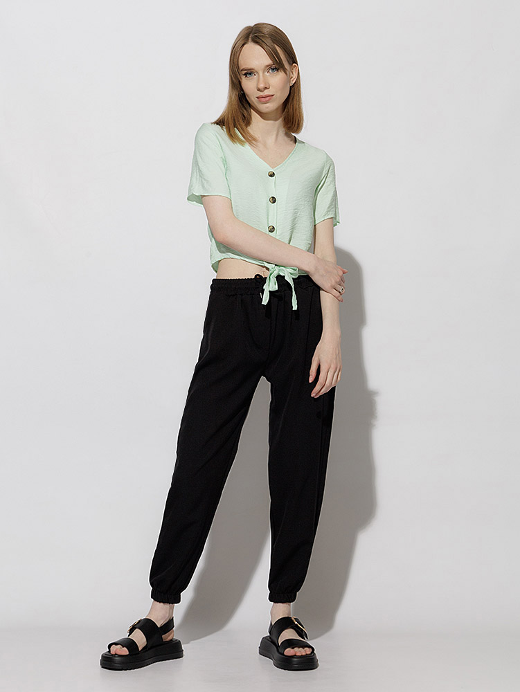 Жіноча сорочка з коротким рукавом M м'ятний TubaExport ЦБ-00219062