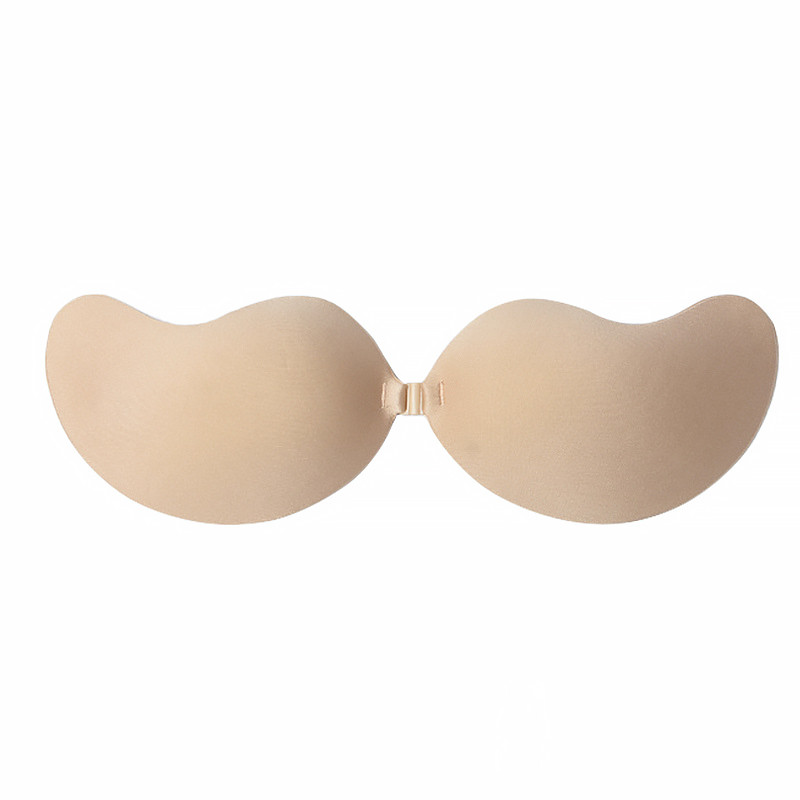 Бюстгалтер-неведимка No Brand Fly Bra G00D88 A з ефектом Рush Up Бежевий (12352-74860)