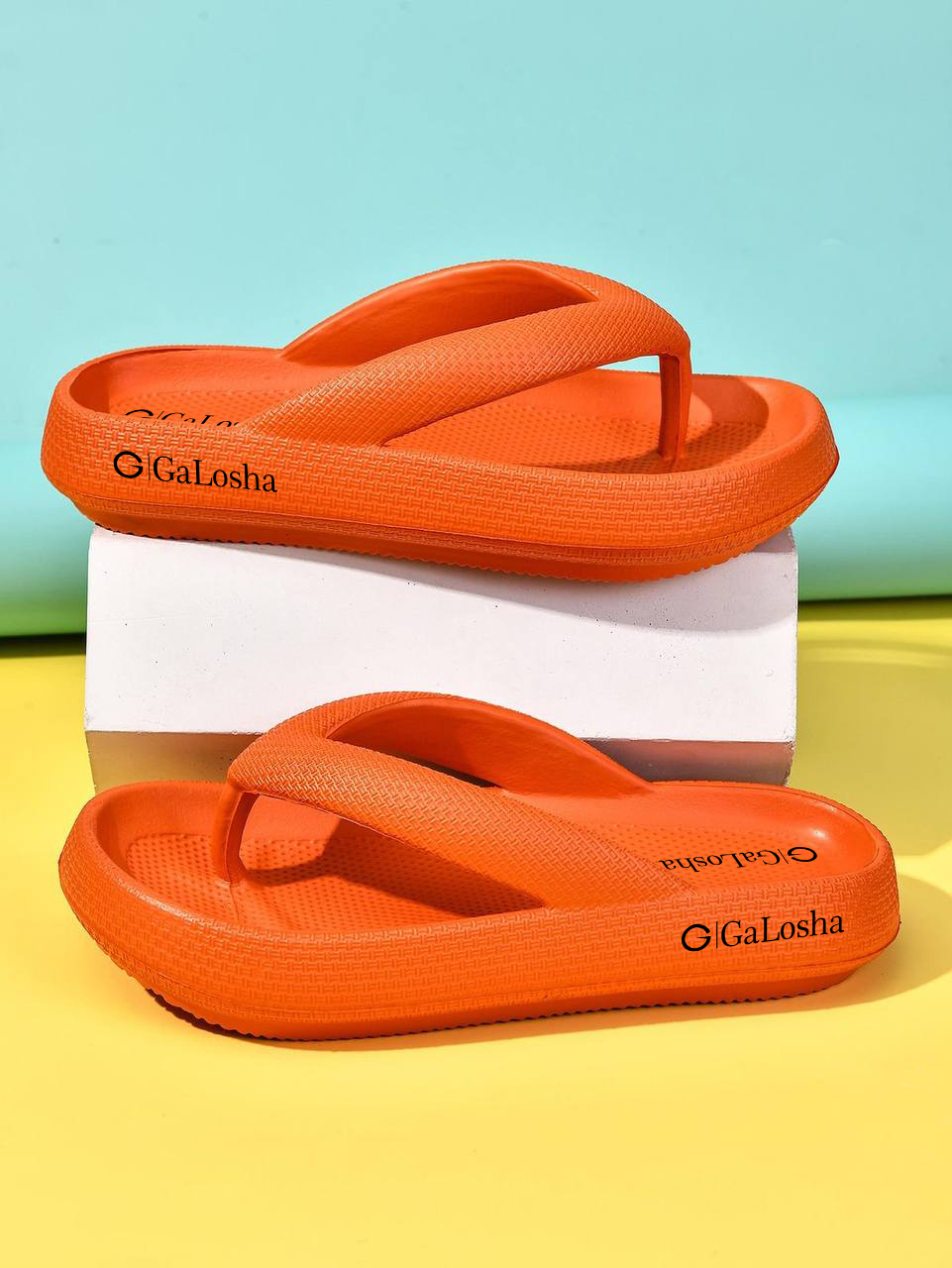Чоловічі Вєтнамки Flips Помаранчеві 40-41 р. 25-25.5 см GaLosha Весна/Літо (4342_1)
