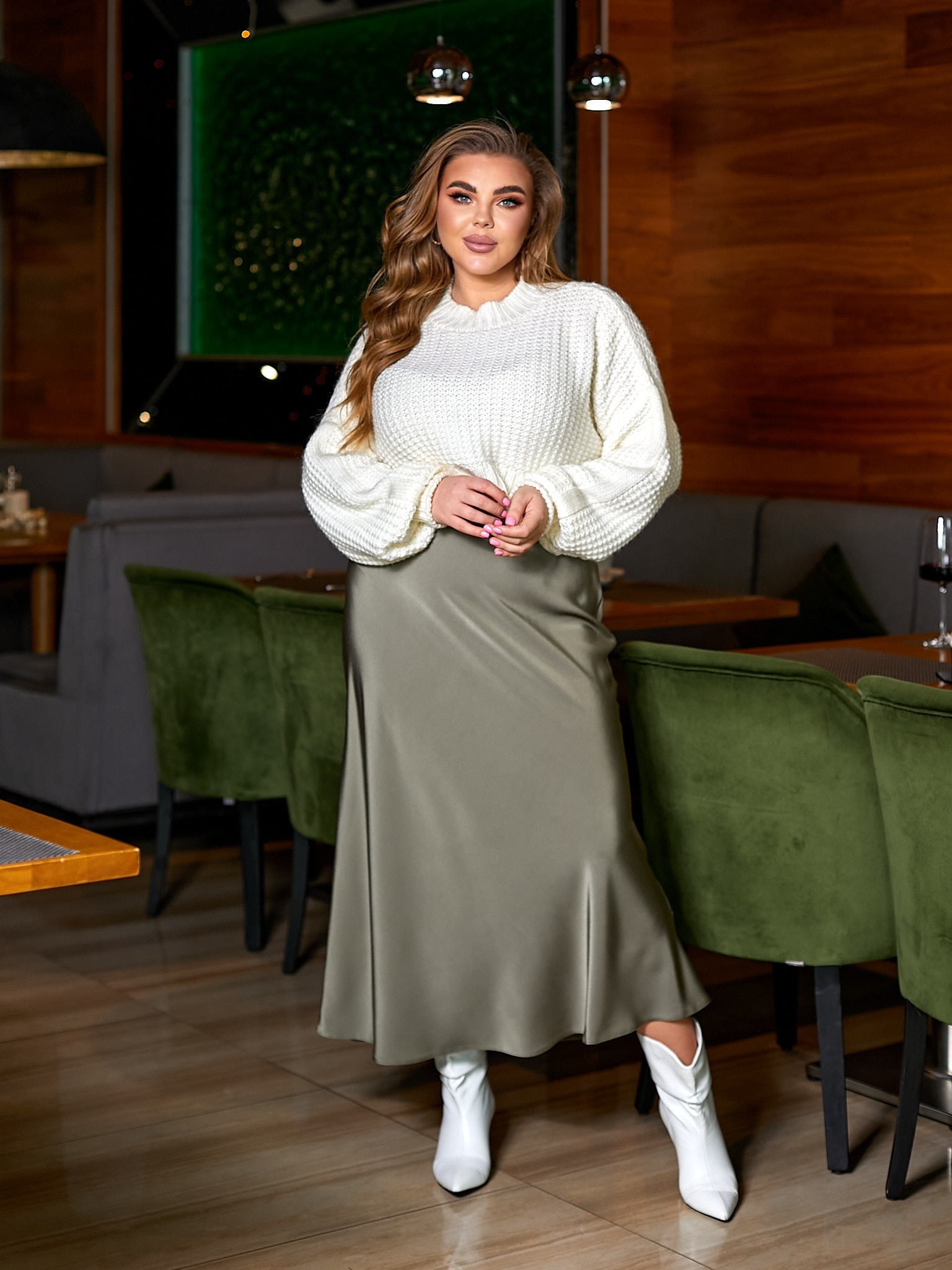 Спідниця PEONY №5 64-66 Оливковий (1601241-64-66:97)