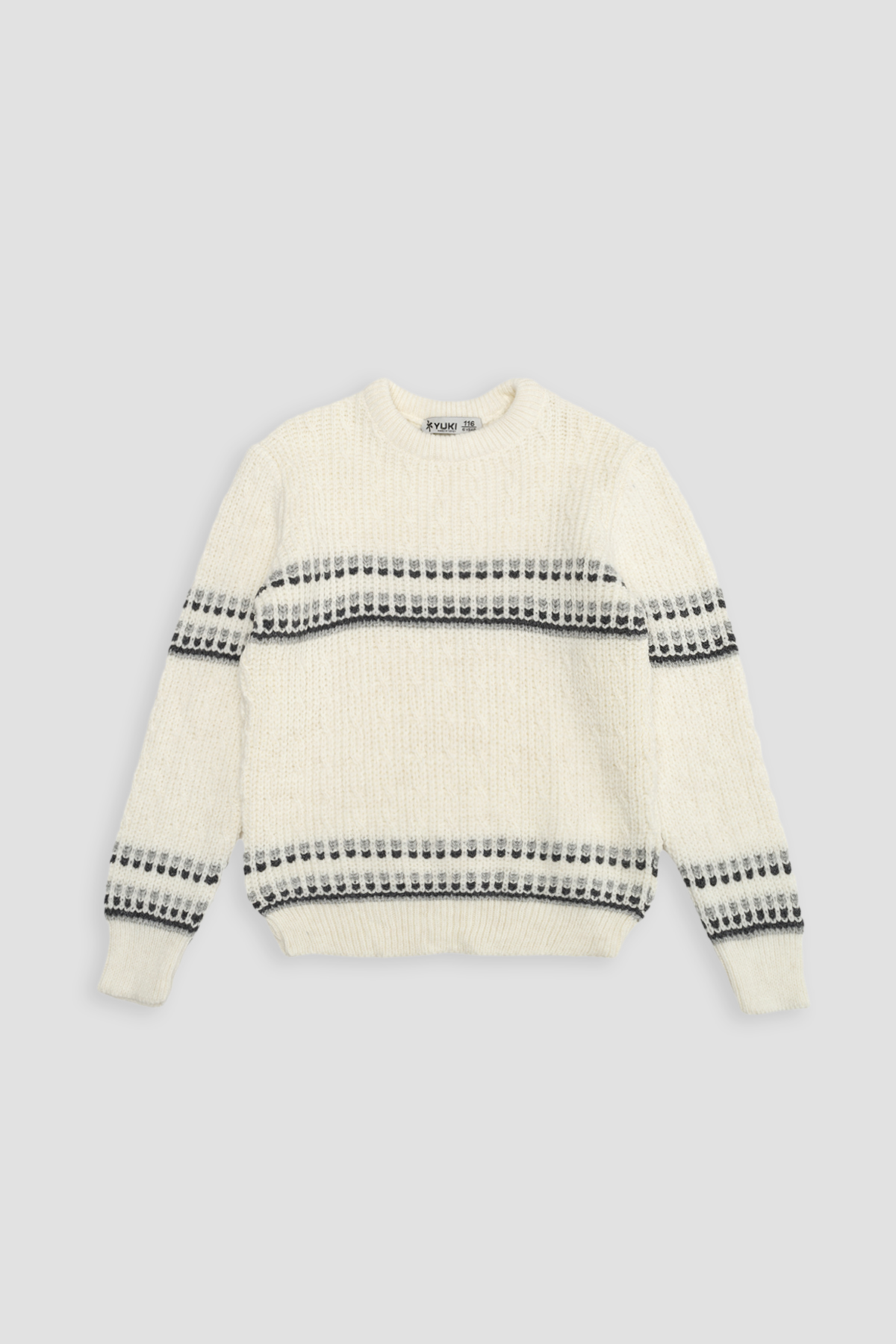 Джемпер для хлопчика Yuki 122 см Молочний ЦБ-00256859 (SKT001011493)