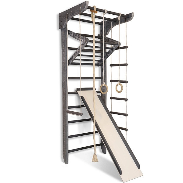 Шведська стінка SportBaby зі снарядами і турніком «Kinder Loft 3-220»