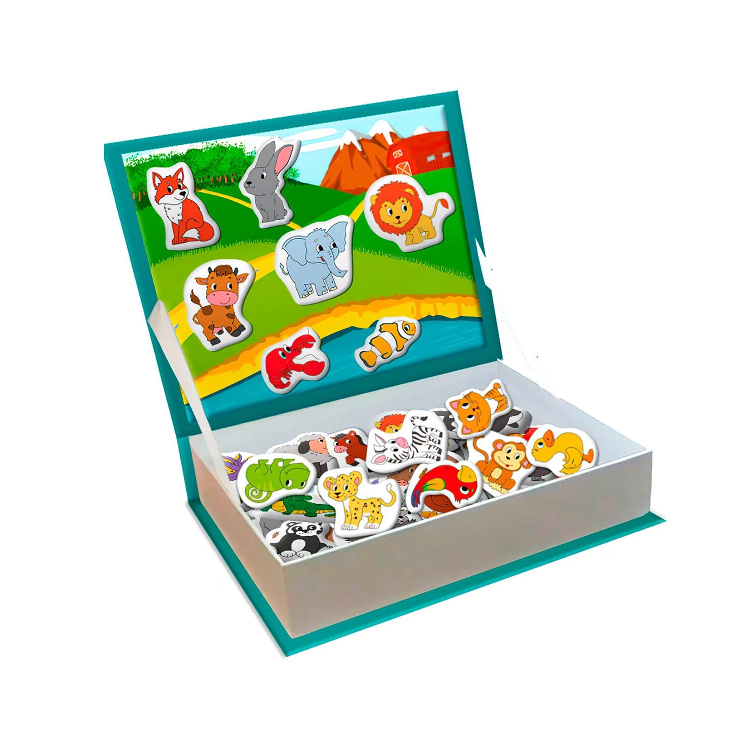 Ігровий набір магнітів Magdum Магнітна історія Тварини 71 шт Різнокольоровий (132161)