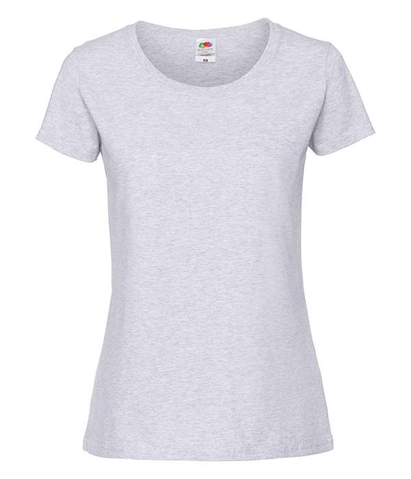 Футболка Fruit of the loom Ringspun Premium T Lady-Fit L Попелястий (61-424-0)