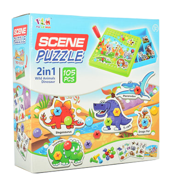 Мозаїка на шурупах з викруткою TU LE HUI Динозаври (TLH-08)