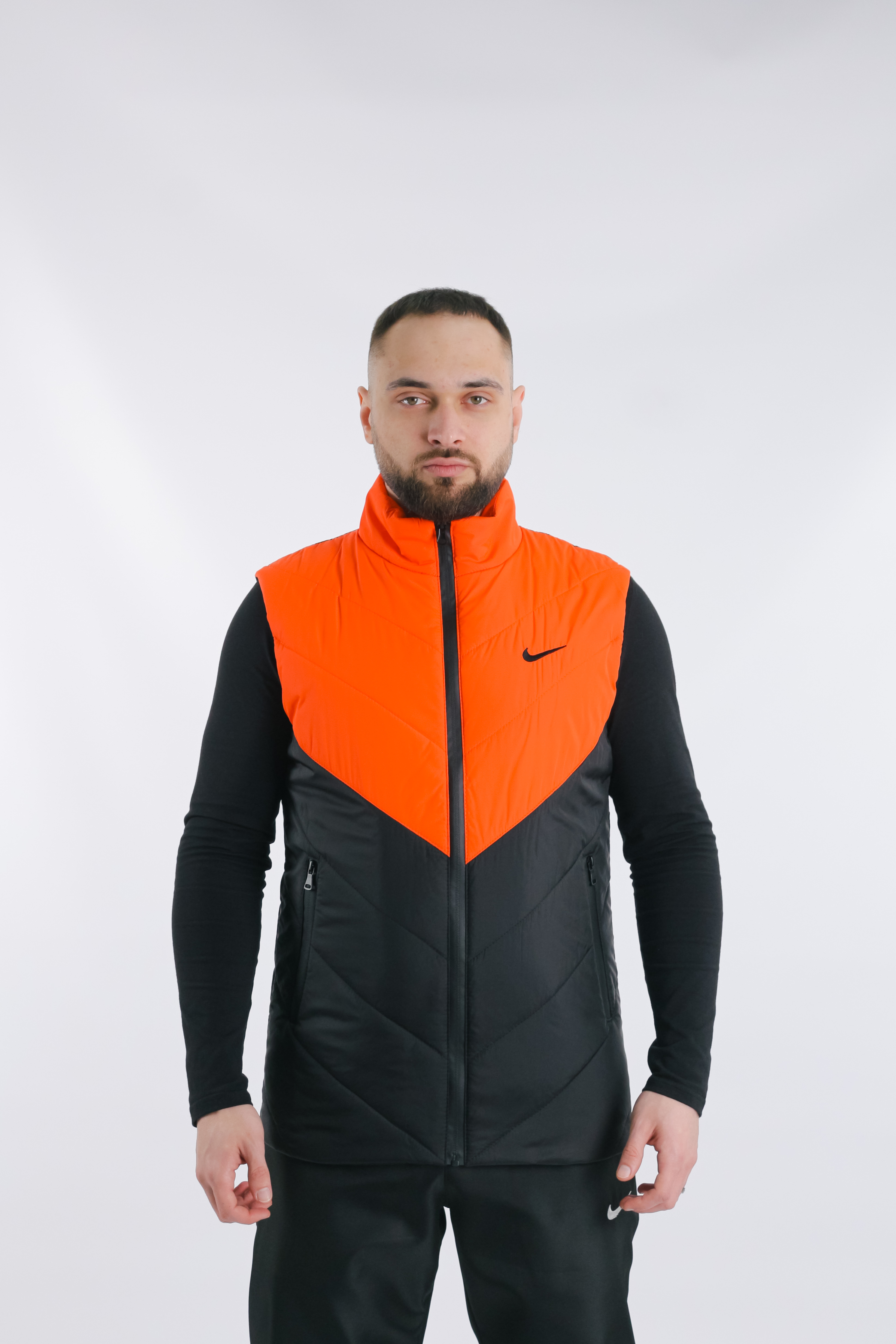 Жилетка чоловіча No Brand Clip 3XL Помаранчево-чорний (1620128938/3XL)