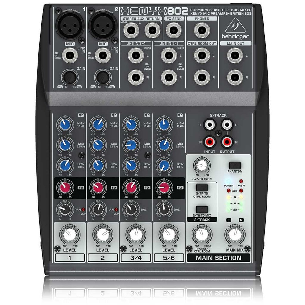 Мікшерний пульт Behringer Xenyx 802 Silver (PL00658)