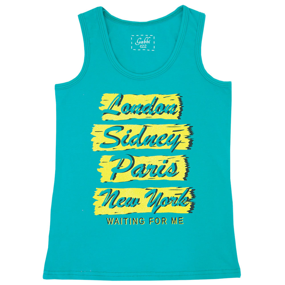 Майка для дівчинки Gabbi МК-19-18-2 Зелений 122 (13650)