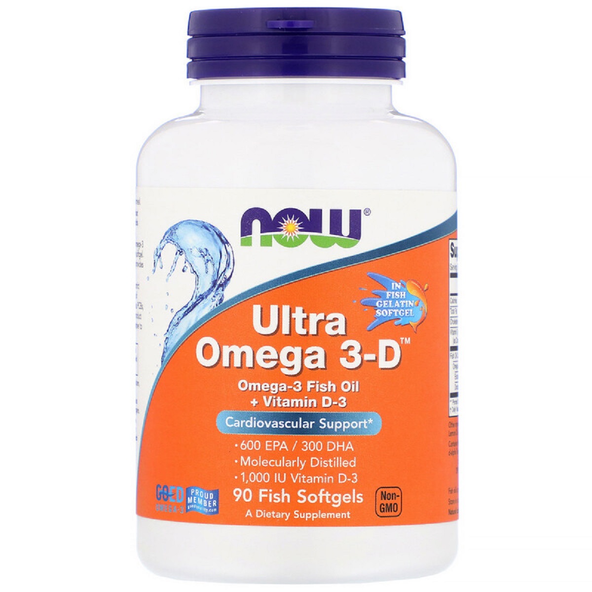 Ультра Омега 3 та Вітамін D, Ultra Omega 3-D, 90 Гелевих Капсул