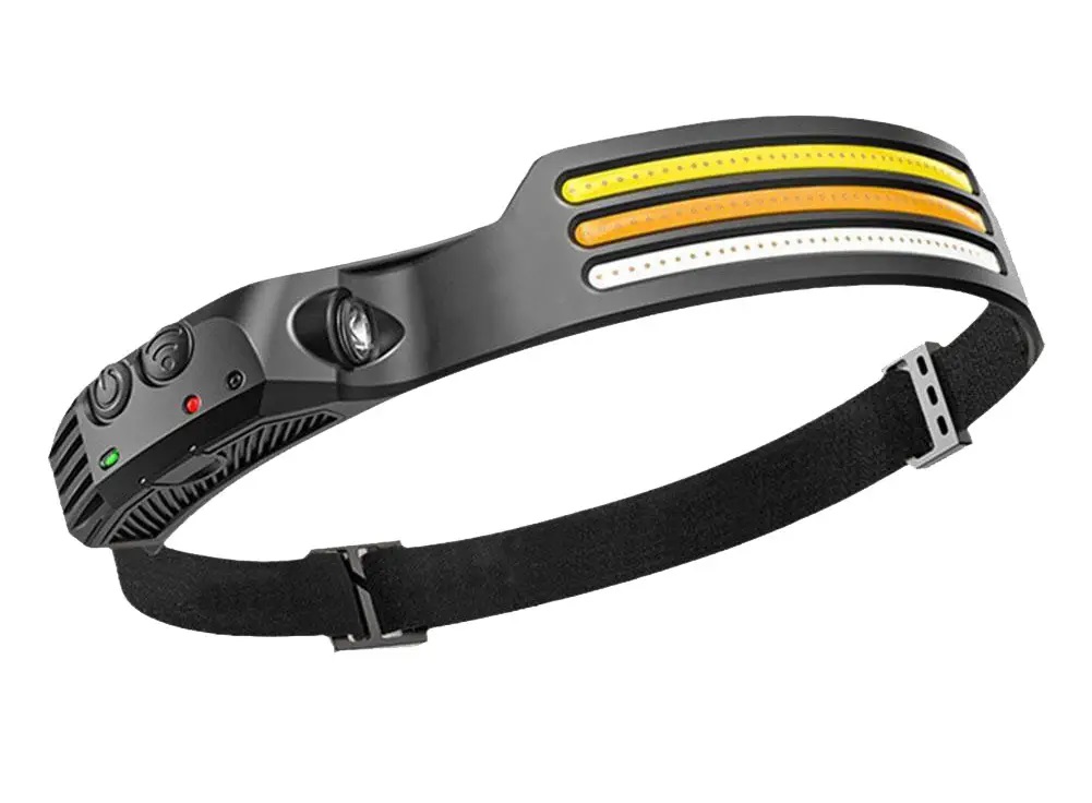 Ліхтар налобний акумуляторний з датчиком руху Coba CB-689-3 Чорний (49878)