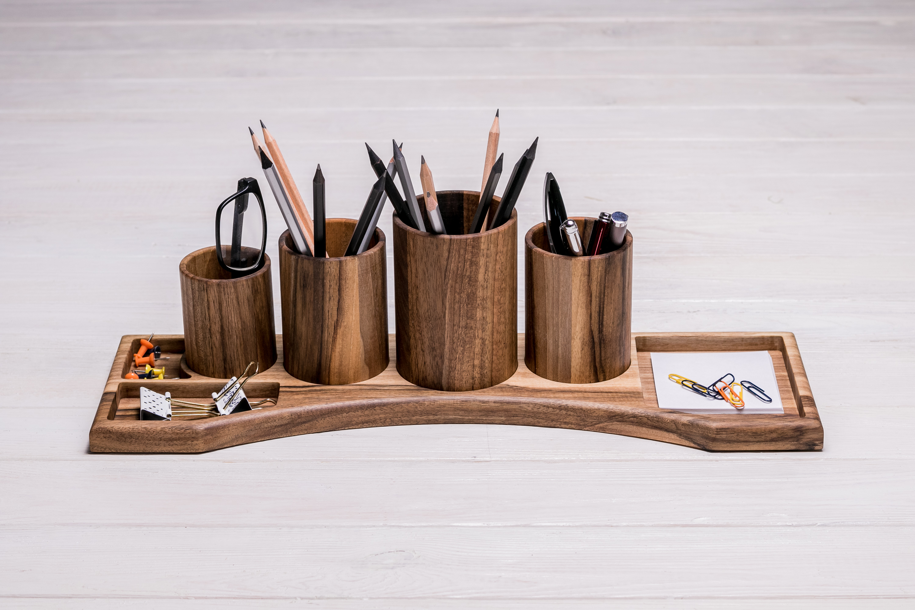 Органайзер з дерева для канцелярії ecoWalnut