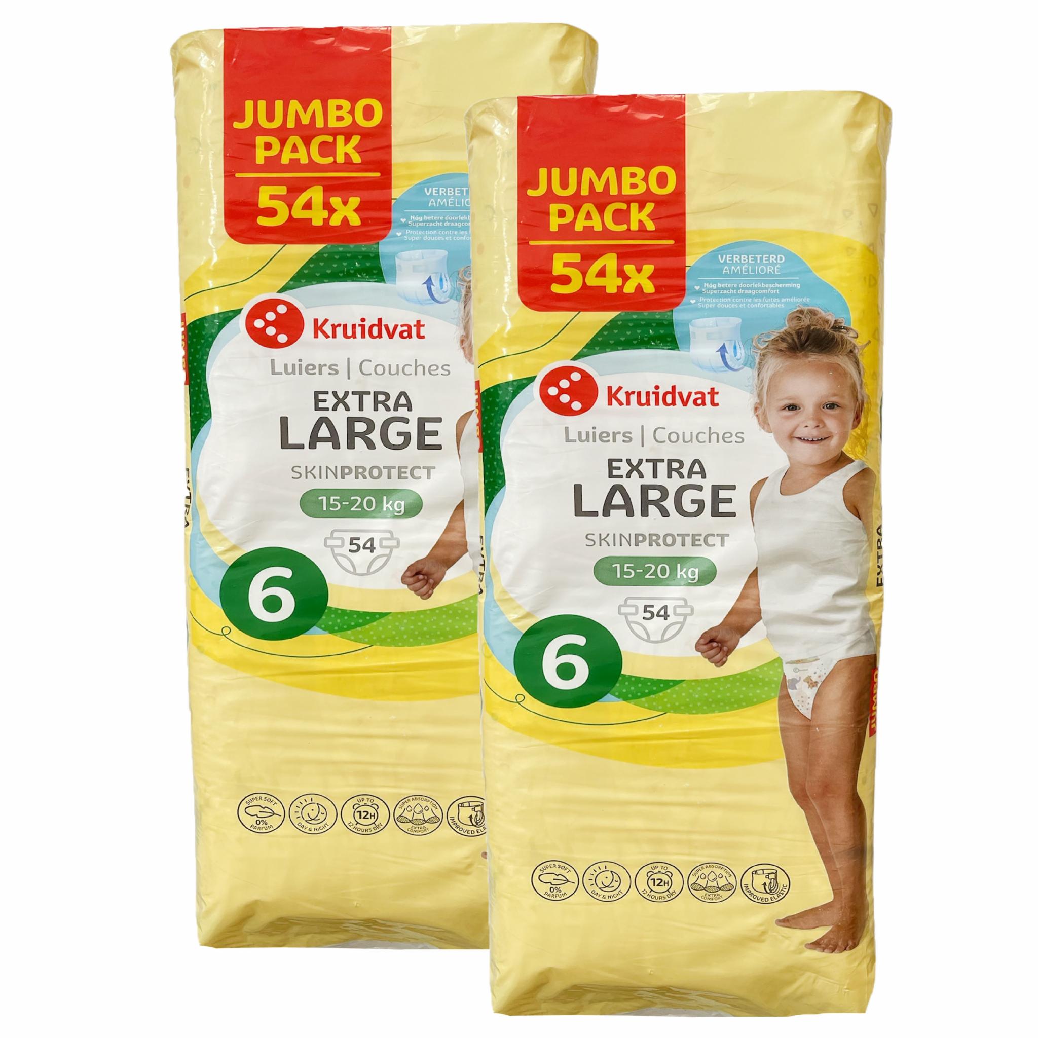 Дитячі підгузники Kruidvat 6 Extra Large JUMBOPACK 15-20 кг 108 шт (106963104)
