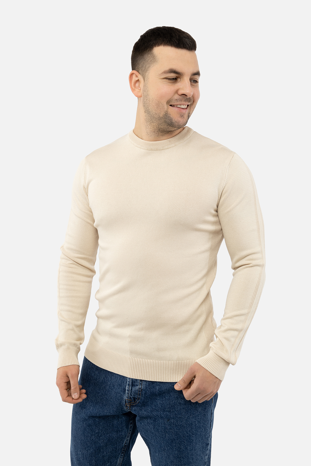 Чоловічий джемпер XL молочний Figo ЦБ-00241594