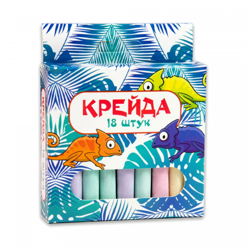 Крейда Маленький круглий Strateg 50107 18 штук різнокольорова