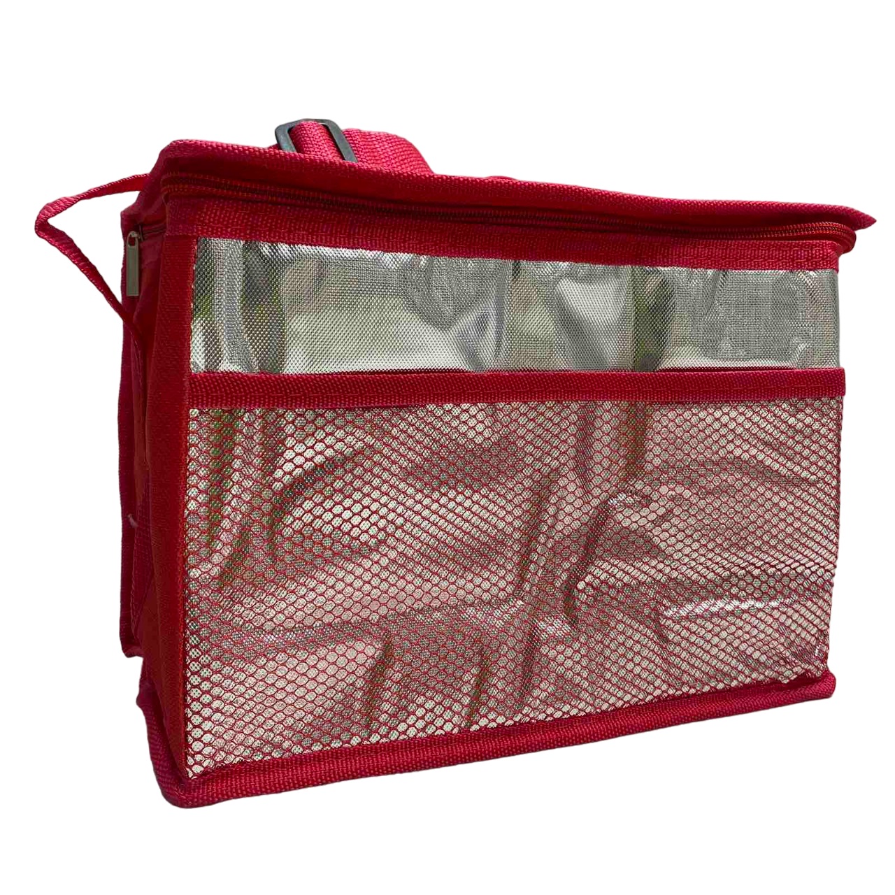 Термосумка Easy Gifts 28х16х20 см сріблясто-червоний Stenson R28796