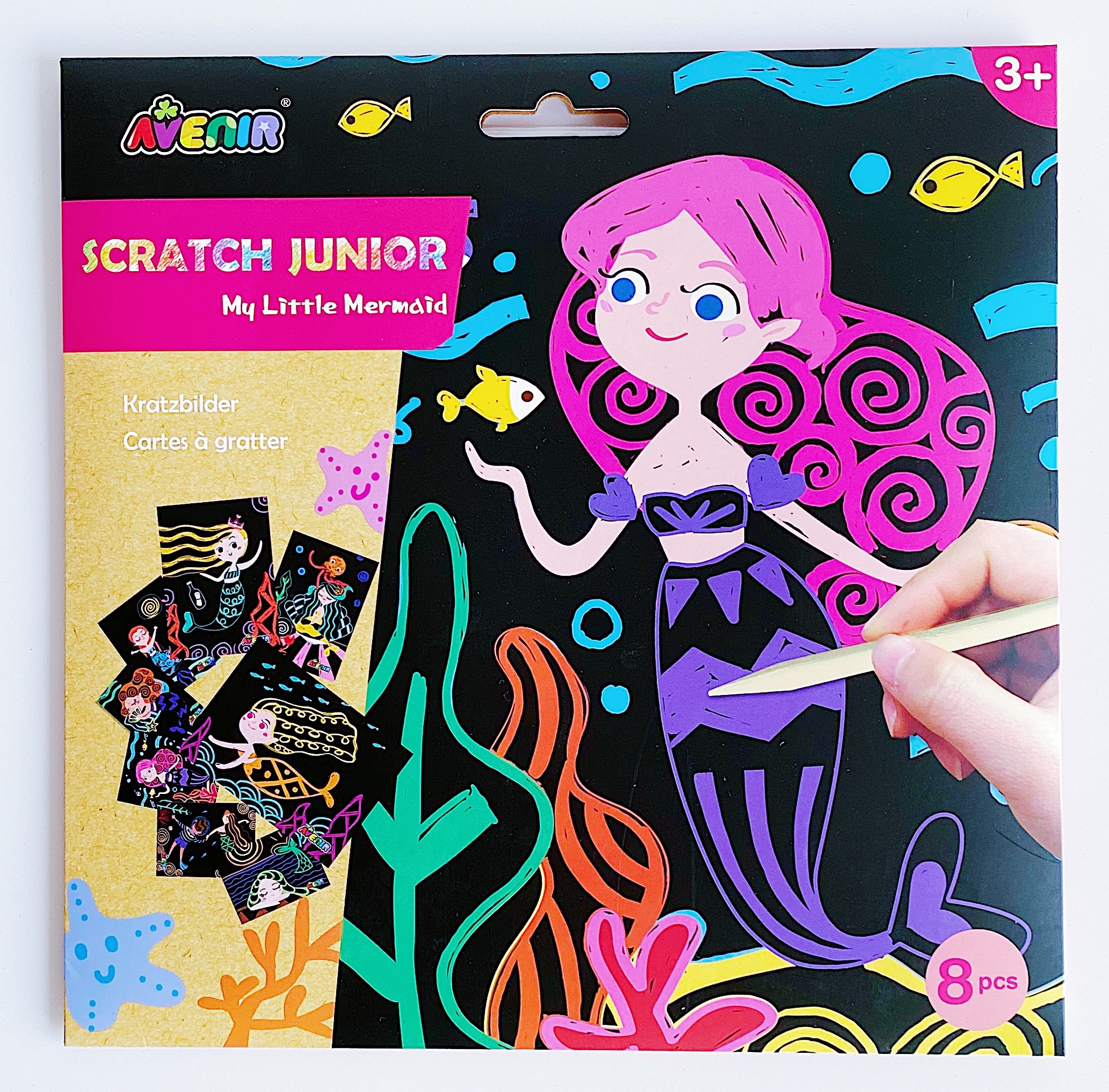 Набір для творчості скретч-арт AVENIR Русалки 8 розмальовок (CH1677U)