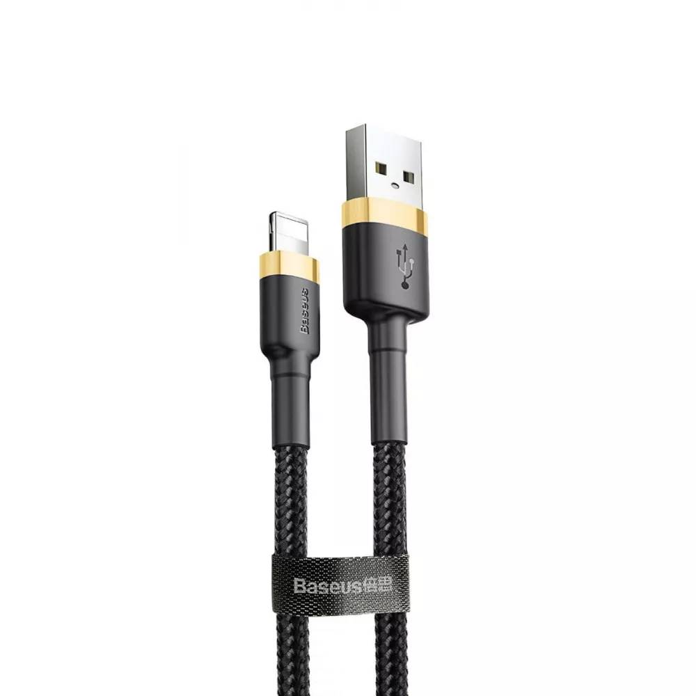 Кабель BASEUS Cafule Lightning 2.4A 1m Black Gold (CALKLF-BV1)