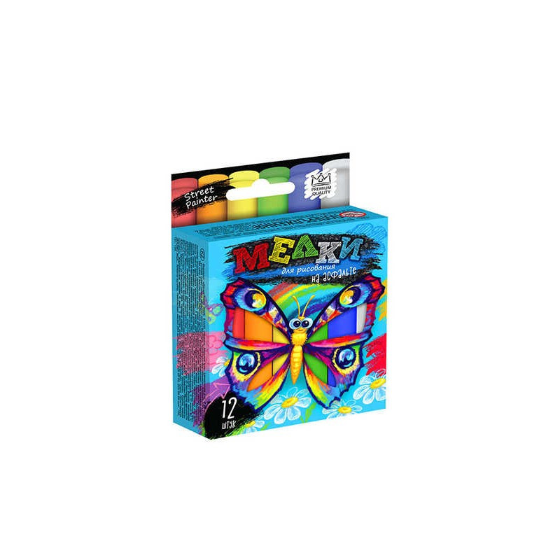 Крейда для малювання на асфальті Danko Toys 12 шт MEL-02-03U