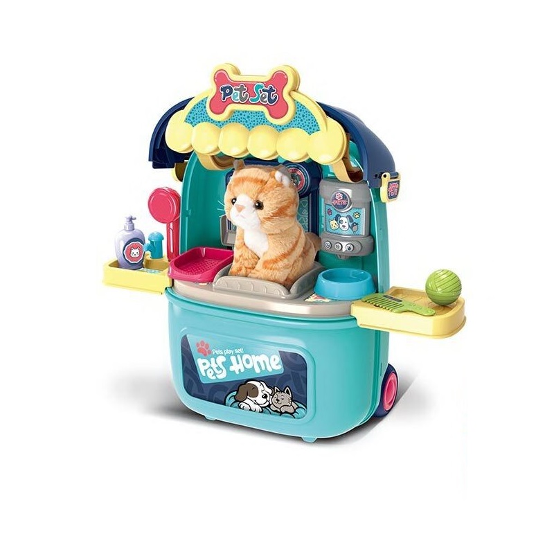 Дитяча валіза з улюбленцем Yufeng Грумінг 50.6х35.4х30 см Блакитний (140218)