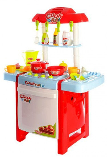 Дитяча кухня Fun Cook 889-57-58 плита посуд продукти звук світло (006784)