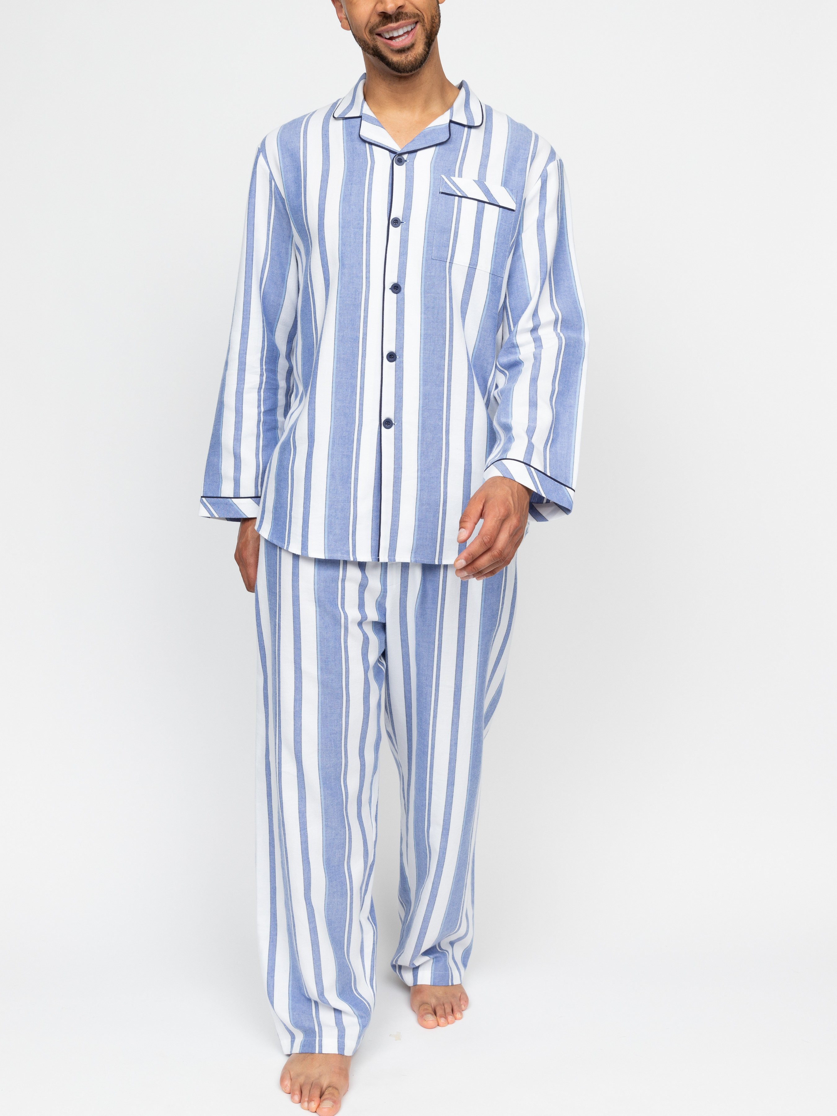 Піжама чоловіча Cyberjammies Alpes 3092-3093 M Блакитно-білий (5051877573215)
